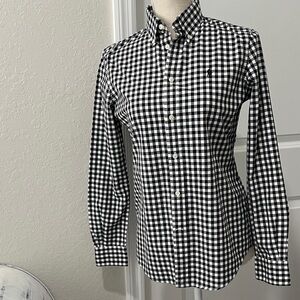 Ralph Lauren Iconic Gingham Black /White Slim Fit NWOT SZ SP Black Pony